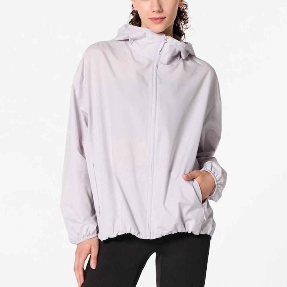 Uniqlo pocketable UV protection parka light gray